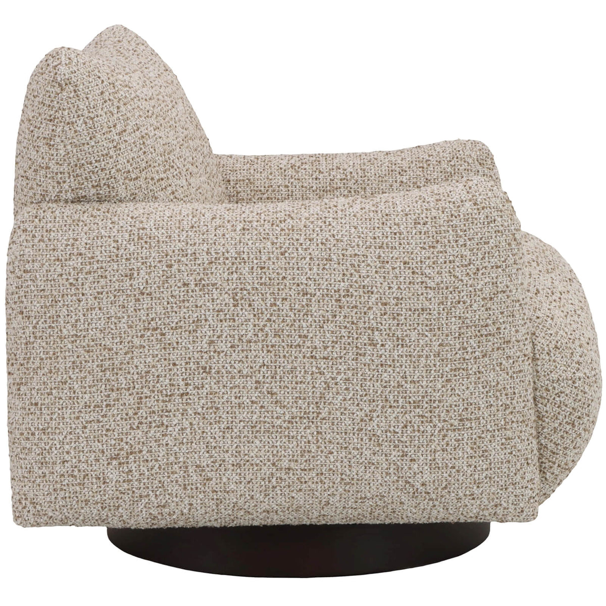Batsford Swivel Chair in Soft Truffle Boucle Keiichi