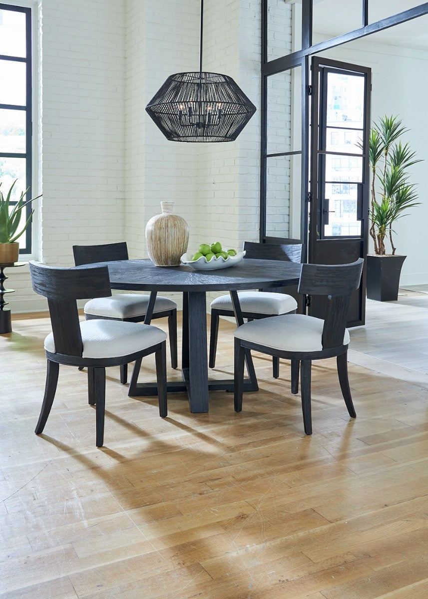 Gidran Round Black Dining Table by Uttermost