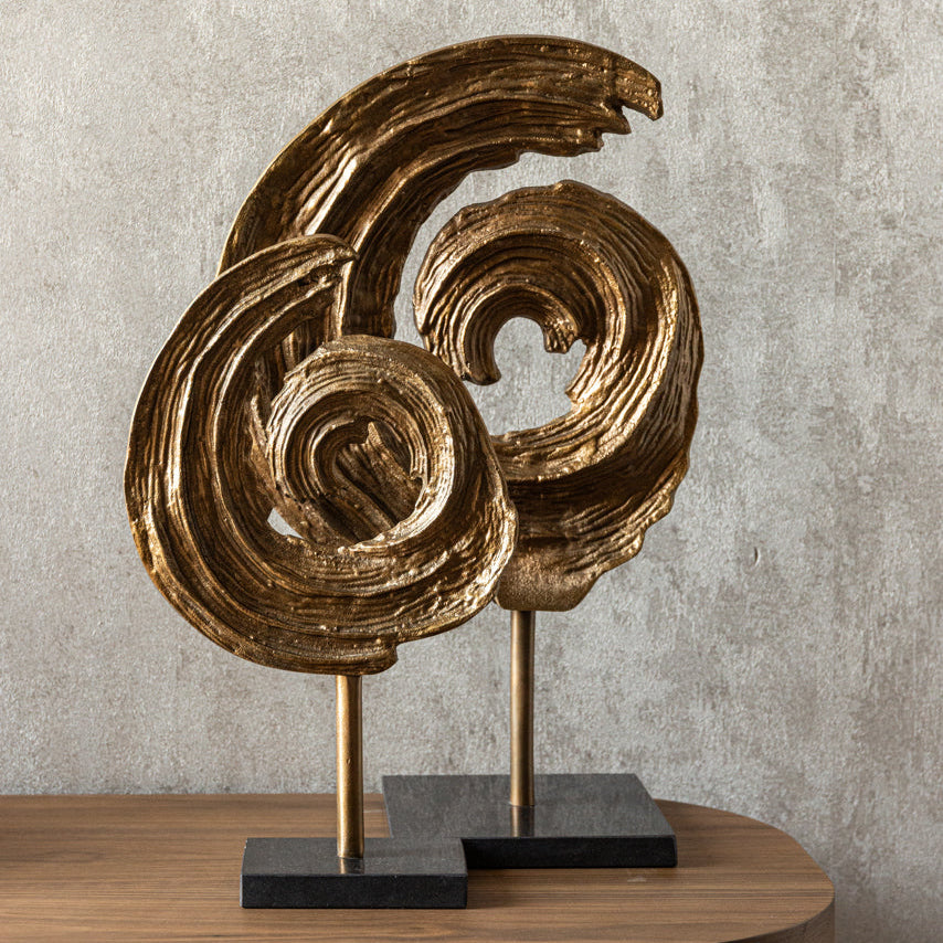 Swirl Antique Brass Decorative Object - Small Richmond Interiors