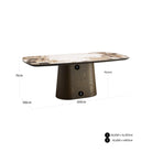 Langford Brown Oak Veneer & Ceramic Dining Table - 200cm by Richmond Interiors