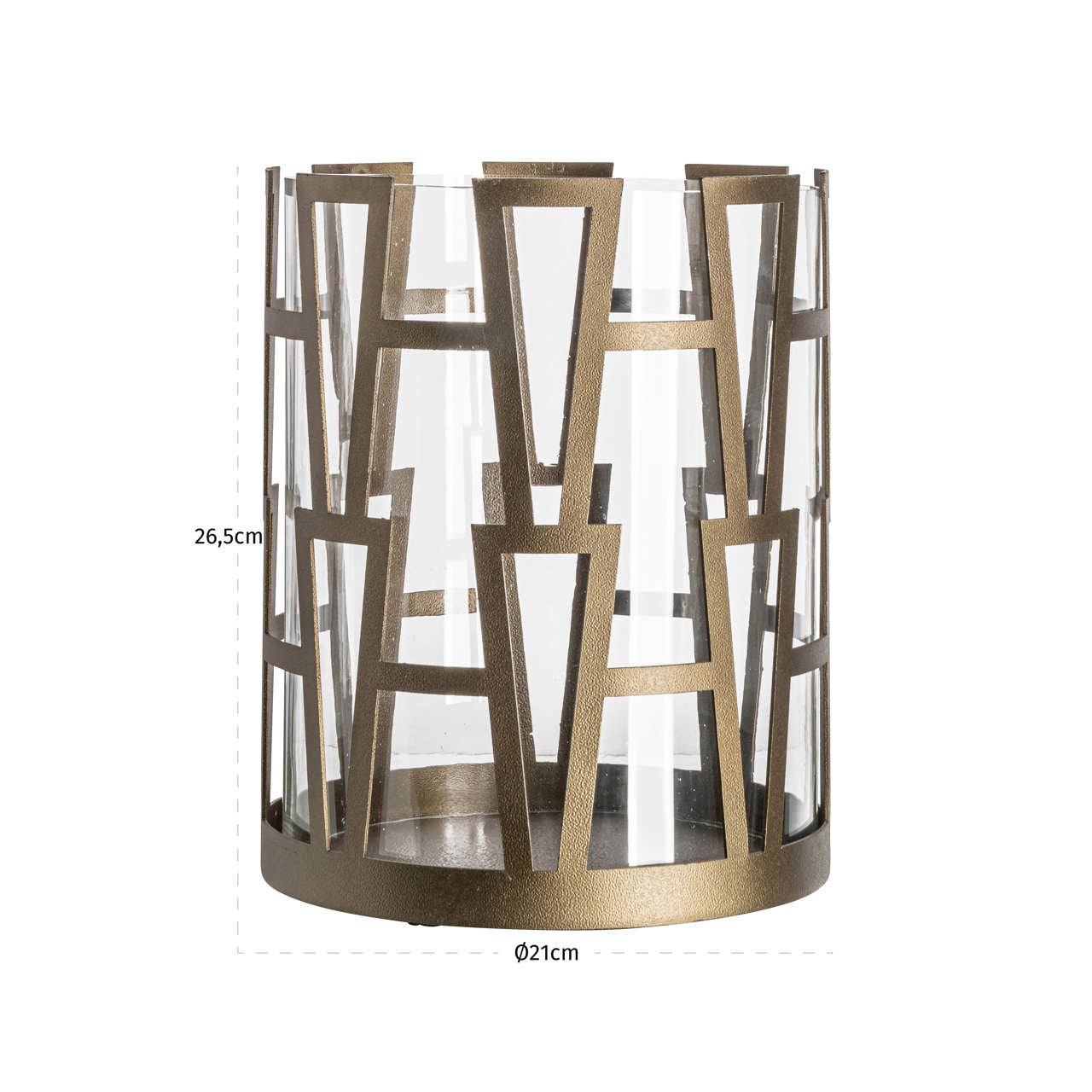 Shandy Antique Brass Hurricane Light - Small by Richmond Interiors