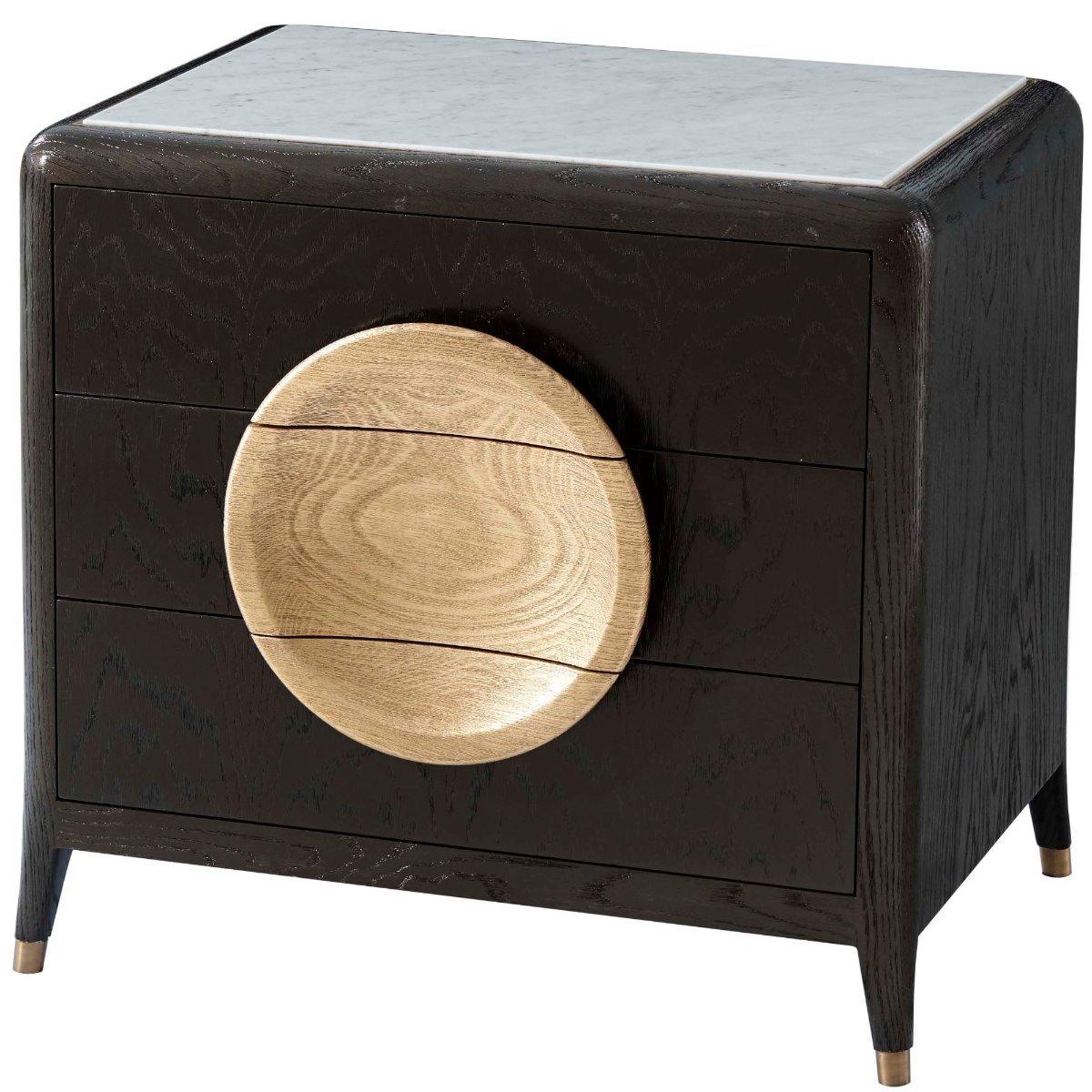 Collins Bedside Chest with Marble Top by Theodore Alexander