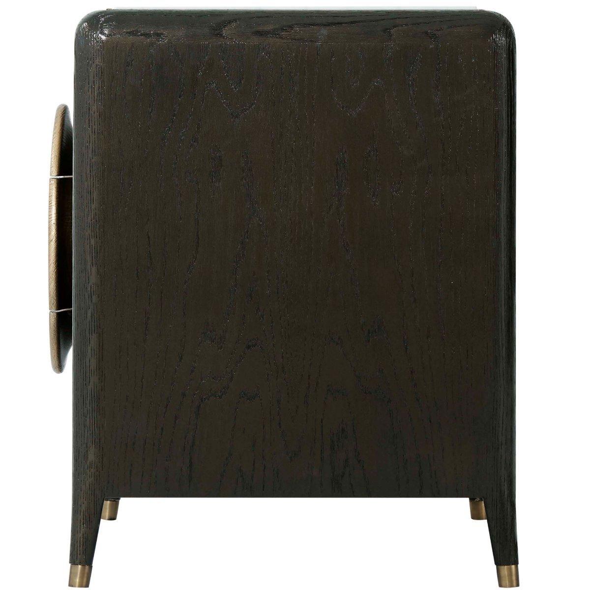 Collins Bedside Chest with Marble Top by Theodore Alexander
