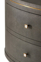 Bedside Table Eli in Tempest & Brushed Brass by Theodore Alexander