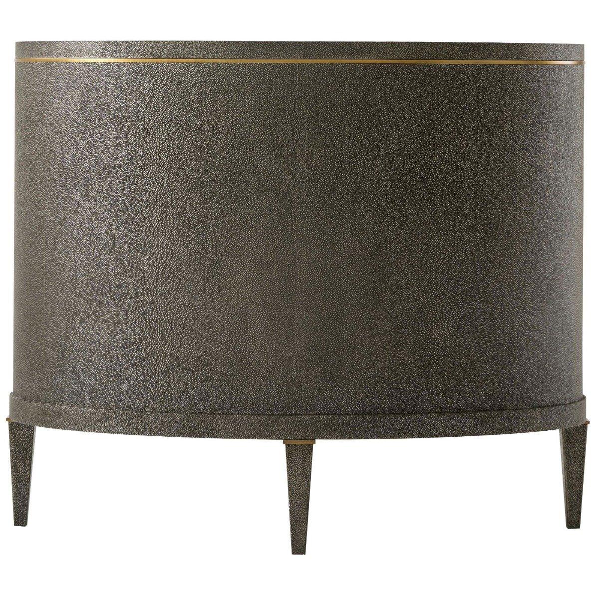 Bedside Table Eli in Tempest & Brushed Brass by Theodore Alexander