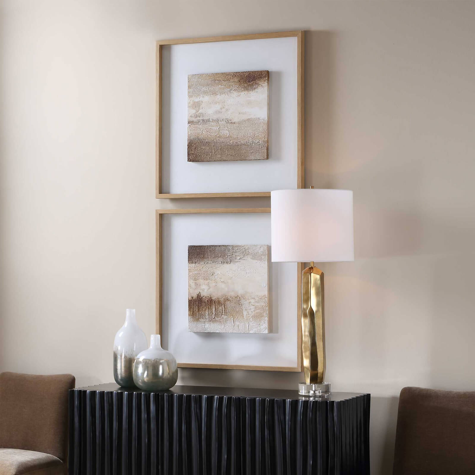 Between Lines Abstract Painting - Set of 2 by Uttermost