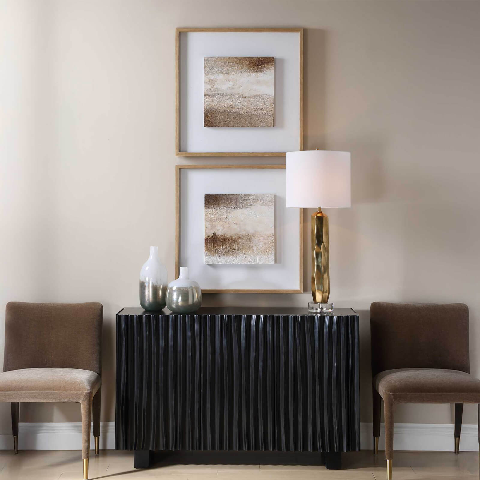 Between Lines Abstract Painting - Set of 2 by Uttermost