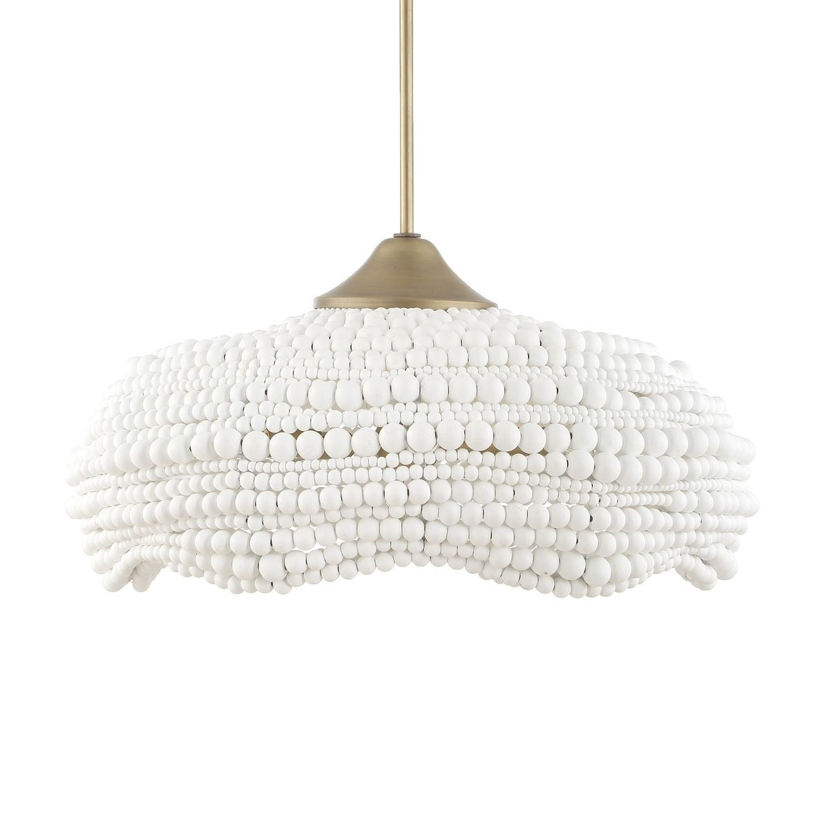 Biddeford White Beaded 5-Light Pendant by Uttermost