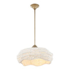 Biddeford White Beaded 5-Light Pendant by Uttermost