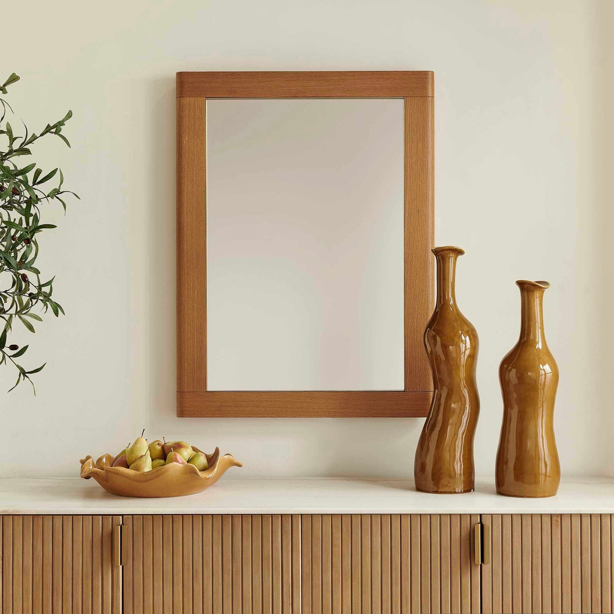 Bishop Gunstock Oak Mirror Uttermost