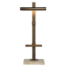 Lean On Me Lighted Easel in Travertine/Bronze by Uttermost