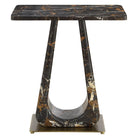 About Turn Side Table in Michelangelo Marble by Uttermost