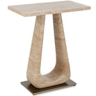 About Turn Side Table in Travertine by Uttermost