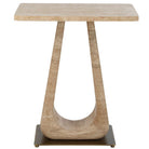 About Turn Side Table in Travertine by Uttermost