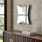 Ahead of the Curve Square Mirror in Brass - Large by Uttermost