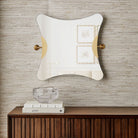 Ahead of the Curve Square Mirror in Brass - Large by Uttermost