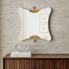 Ahead of the Curve Square Mirror in Brass - Large by Uttermost