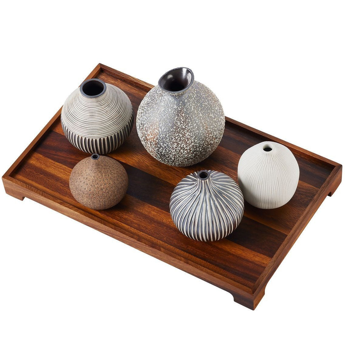 Nestling Vases in Coffee - Set of 5 by Uttermost