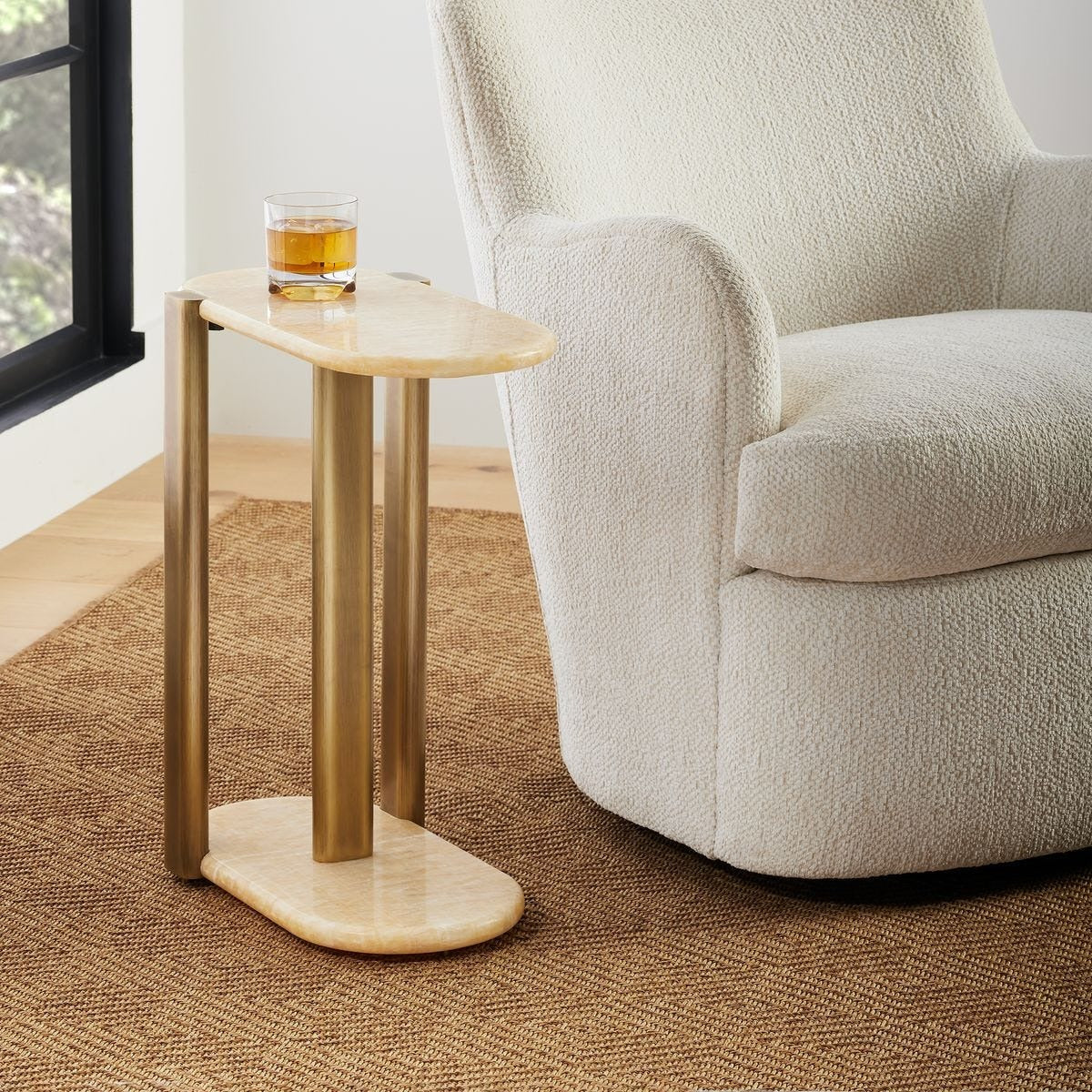 Rounded Cantilever Accent Table by Uttermost