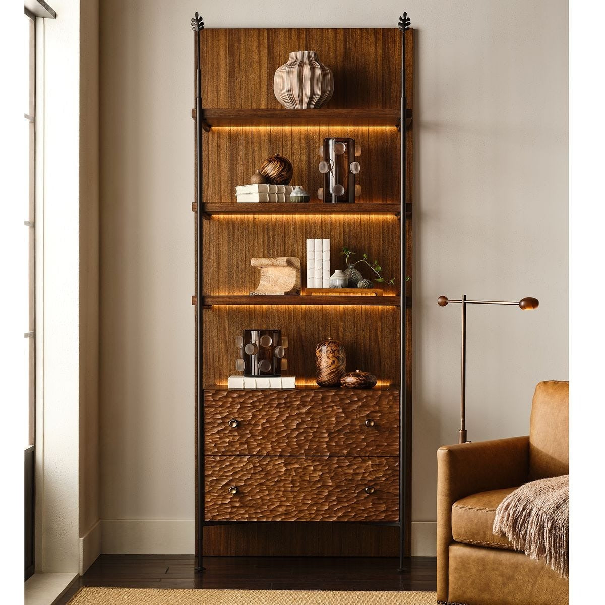 Sapling Lighted Storage Etagere by Uttermost