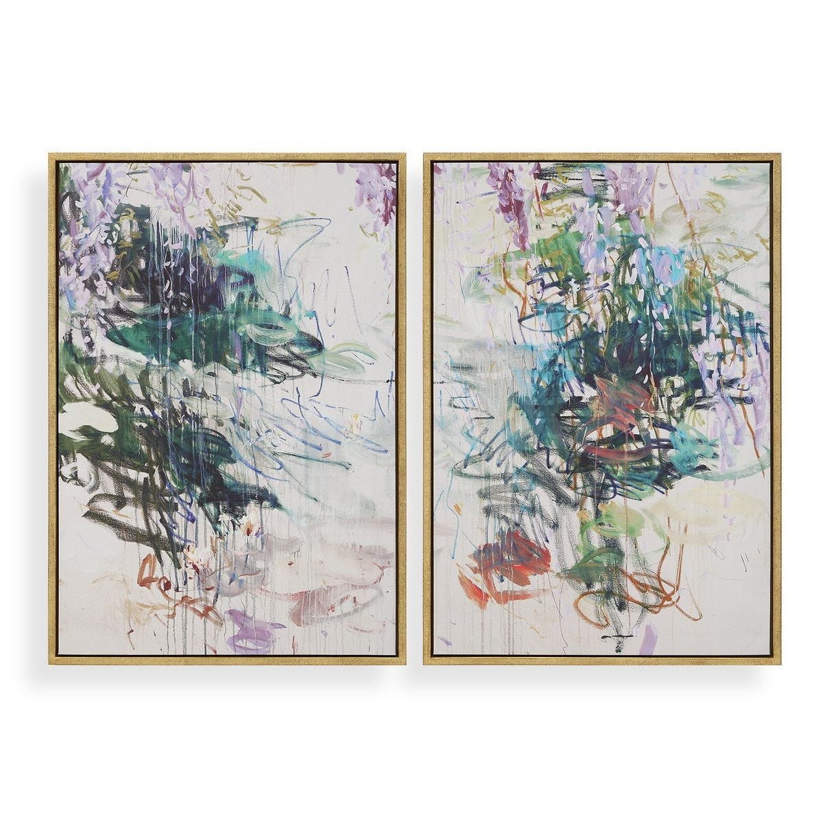 Wisteria Pond Framed Canvases - Set of 2 by Uttermost
