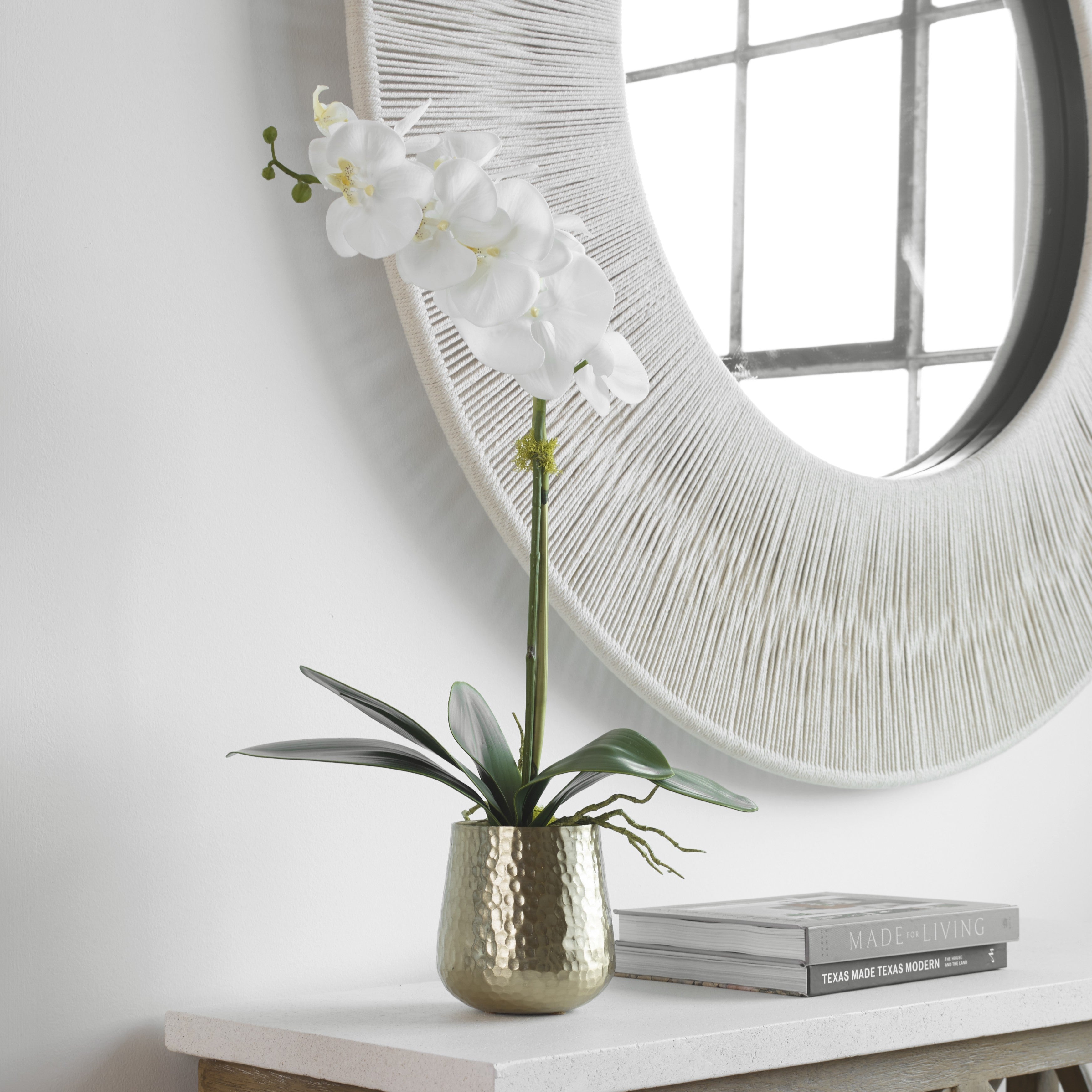 Cami Orchid With Brass Pot by Uttermost