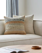 Boundary Woven Cushion in Soft Grey by Keiichi