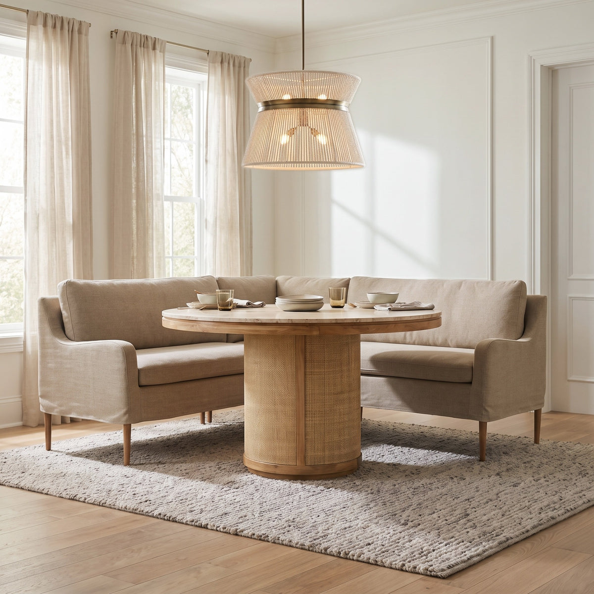 Pensham Upholstered Bench - Small Group Keiichi