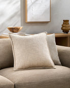 Bowen Woven Cushion in Beige Keiichi