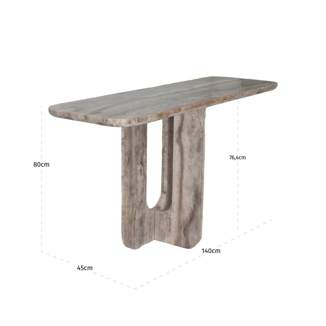 Westin Grey Travertine Console Table by Richmond Interiors