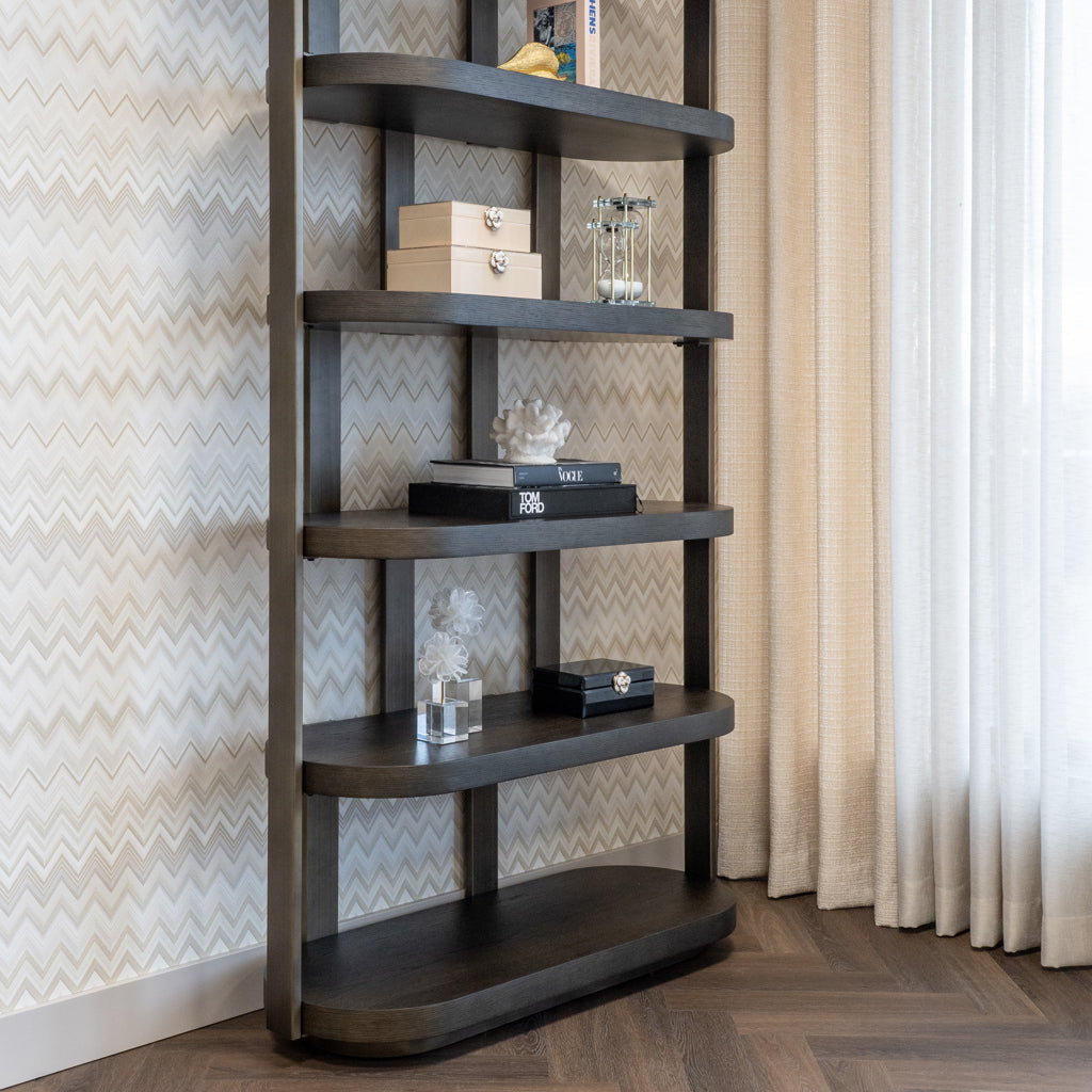 Ellington Brown Oak Veneer Display Cabinet by Richmond Interiors