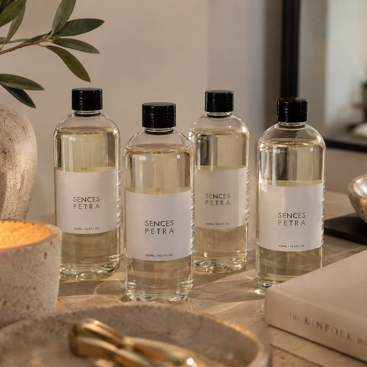 Set of 4 Sences Petra Refill 500ml Diffuser Refills by Kensington
