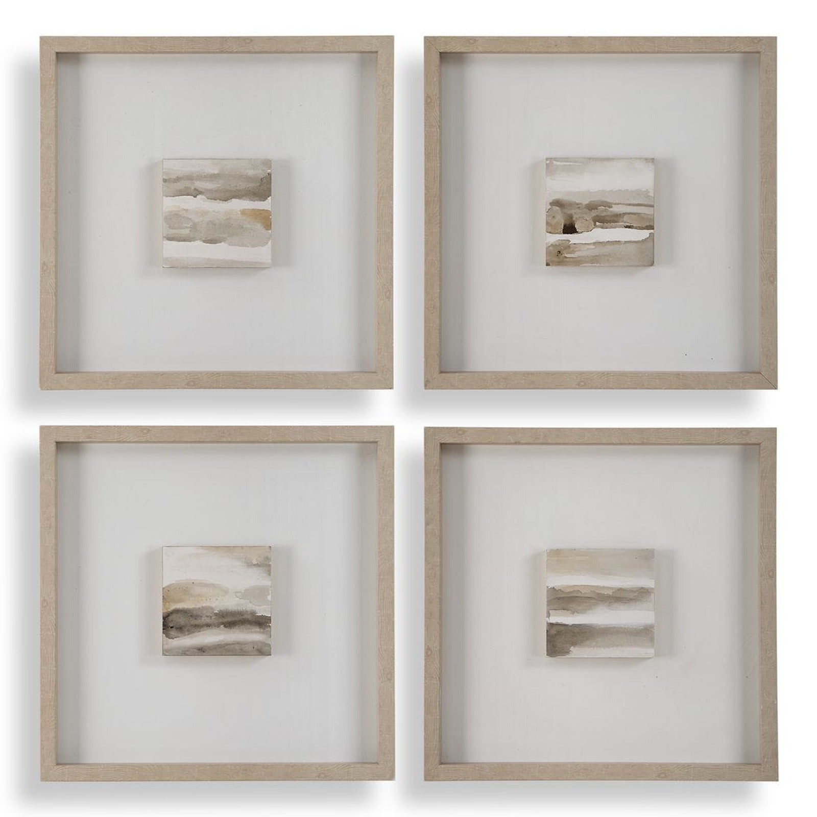 Studying Sepia Hand Painted Canvases - Set of 4 by Uttermost