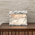 Carved Beam Rechargeable Mini Lamp in Arabescato Marble by Uttermost