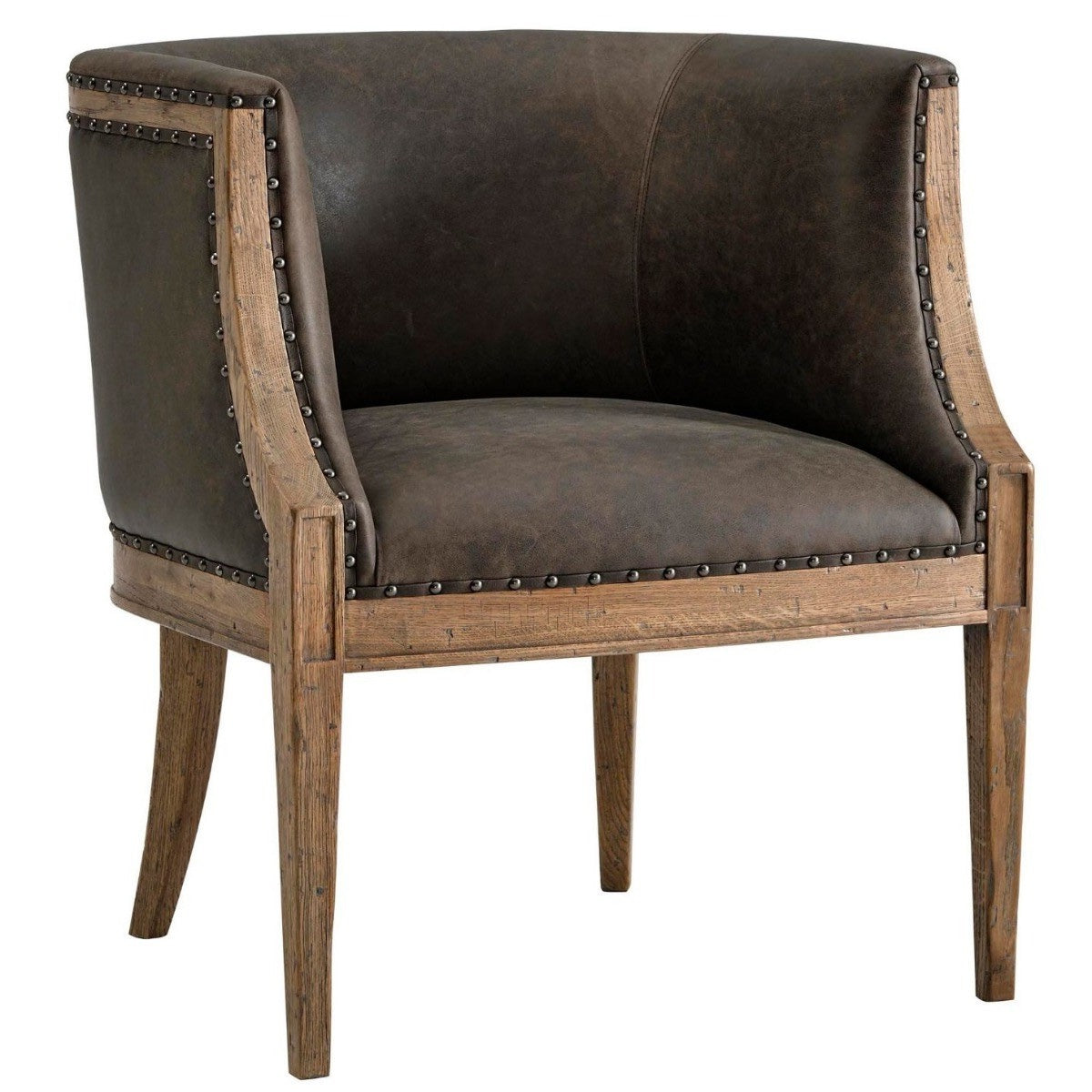 Orlando Accent Chair in Leather by Theodore Alexander