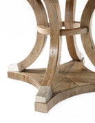 Extendable Round Dining Table Devereaux in Echo Oak 122-162cm by Theodore Alexander