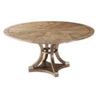 Extendable Round Dining Table Devereaux in Echo Oak 122-162cm by Theodore Alexander