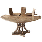 Extendable Round Dining Table Devereaux in Echo Oak 122-162cm by Theodore Alexander