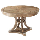 Extendable Round Dining Table Devereaux in Echo Oak 122-162cm by Theodore Alexander
