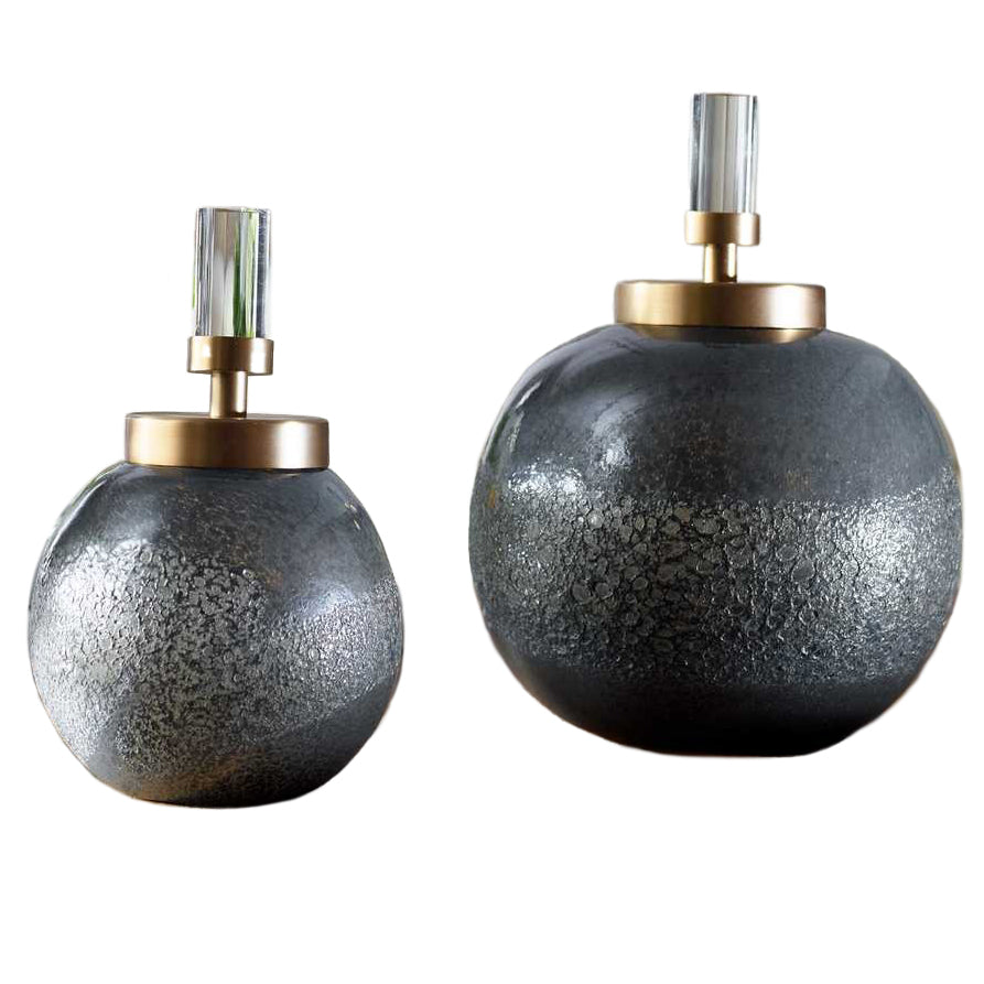 Cessair Art Glass Bottles - Set of 2 by Uttermost