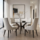 Ezra Dining Chair in Kendal Linen by Theodore Alexander