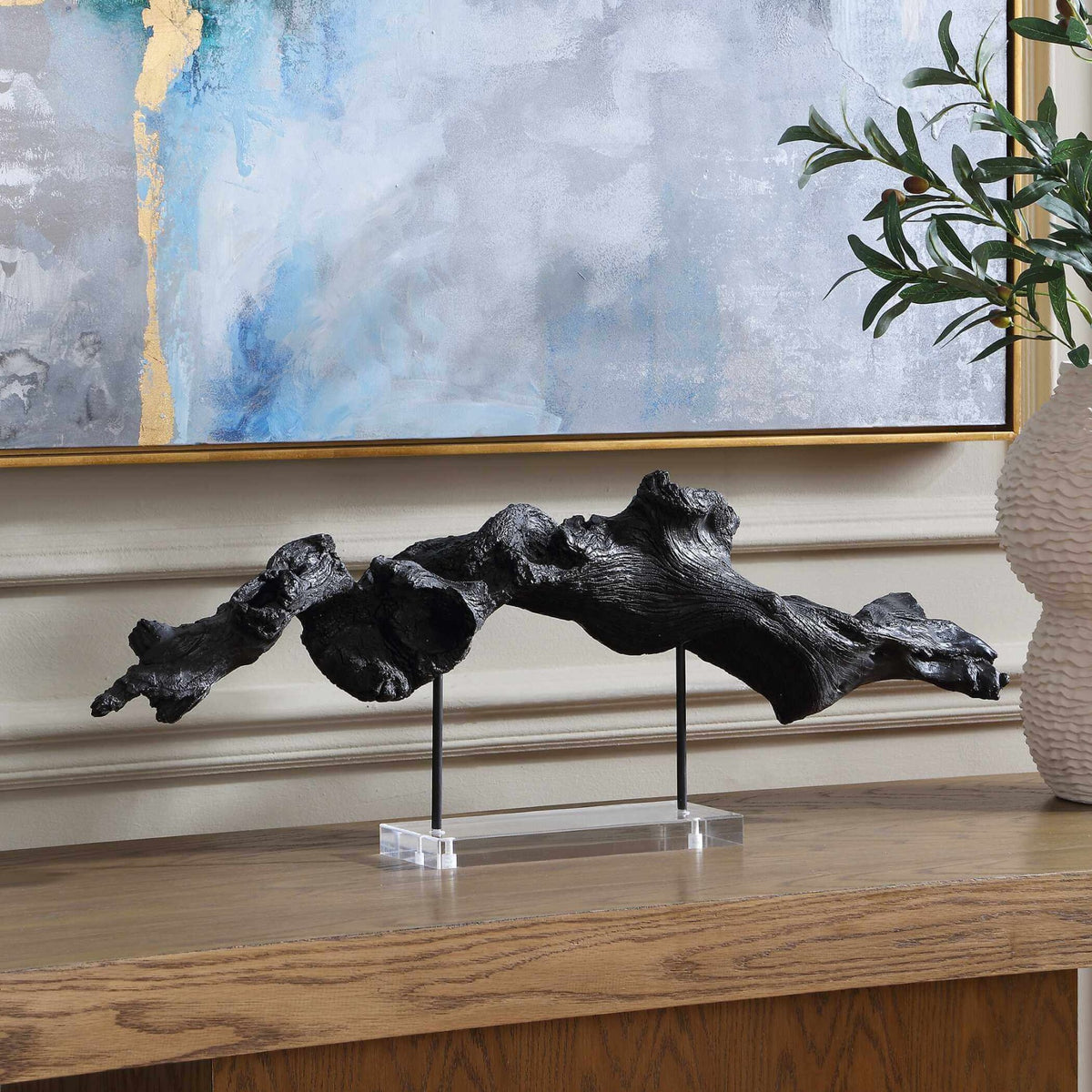 Charred Timber Sculpture by Uttermost