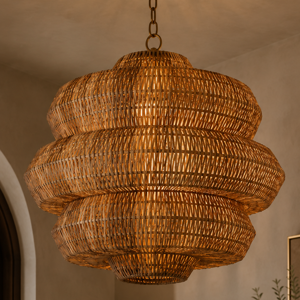 Antibes Large Rattan Pendant Light Currey & Company