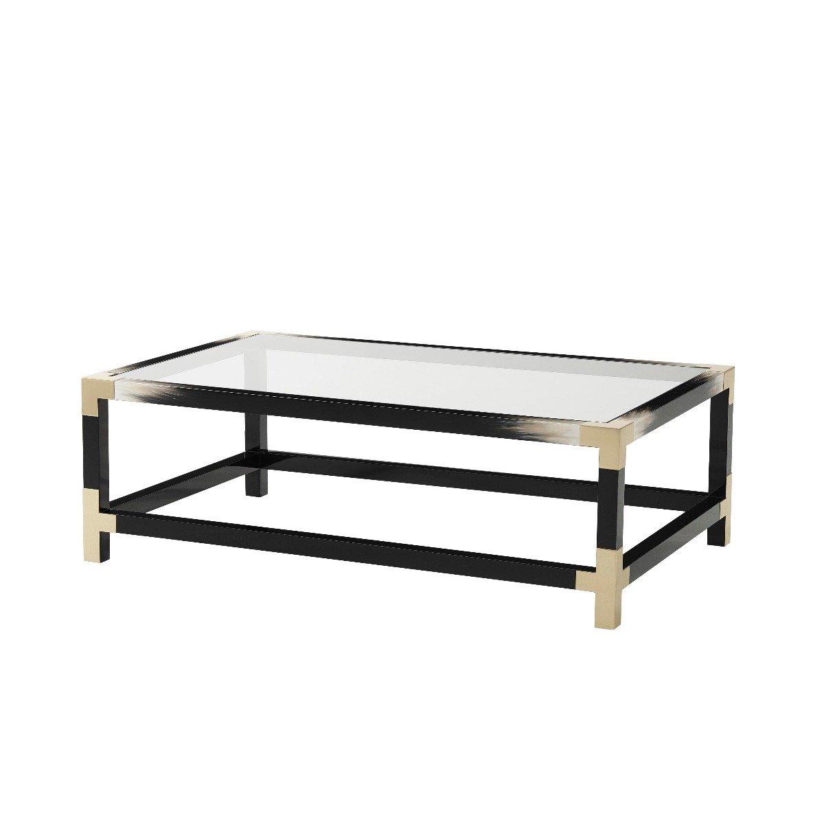 Cutting Edge Coffee Table in Black by Theodore Alexander