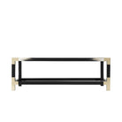 Cutting Edge Coffee Table in Black by Theodore Alexander