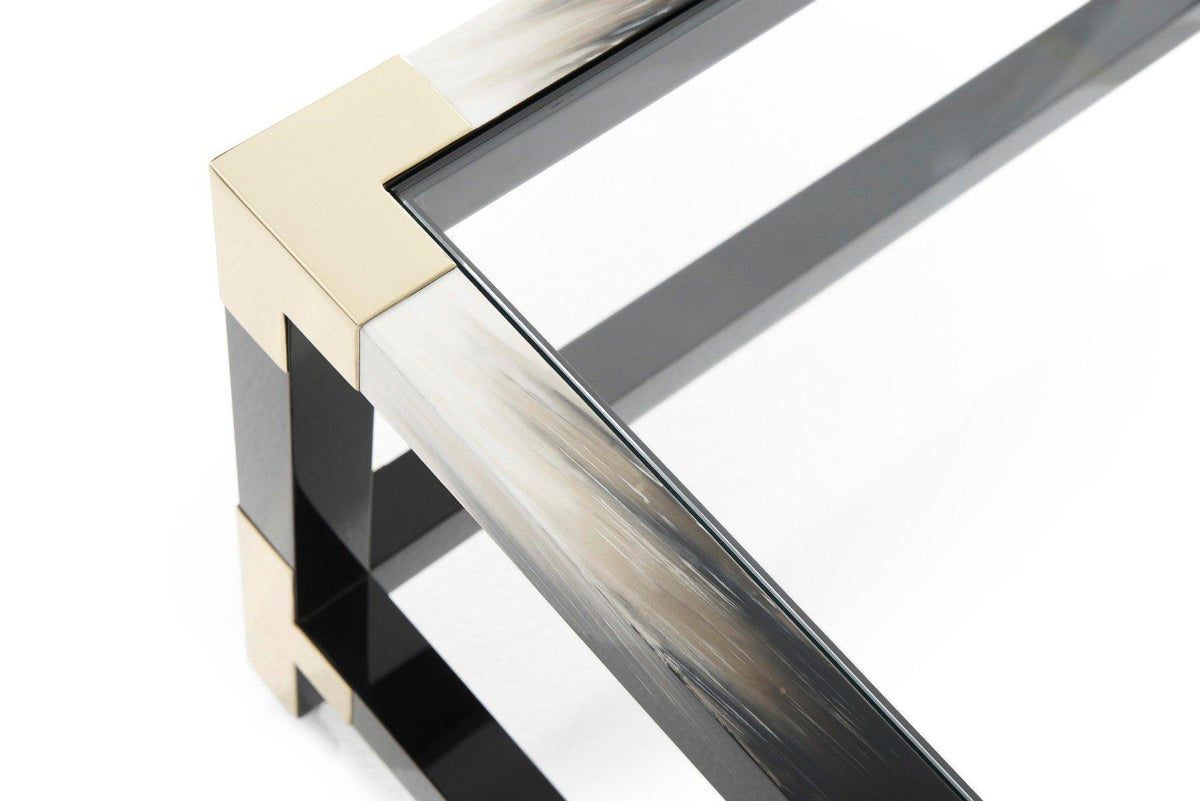 Cutting Edge Coffee Table in Black by Theodore Alexander