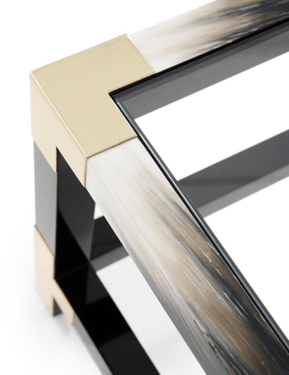 Cutting Edge Coffee Table in Black by Theodore Alexander