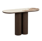 Langford Brown Oak Veneer & Ceramic Top Console Table by Richmond Interiors