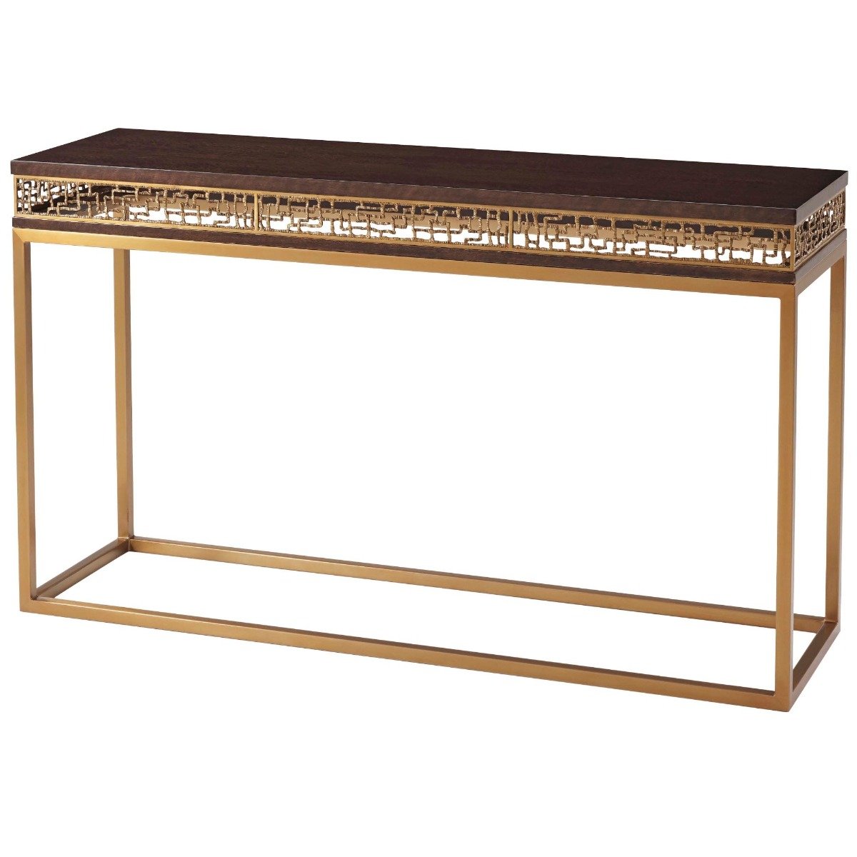 Frenzy Console Table in Eucalyptus by Theodore Alexander