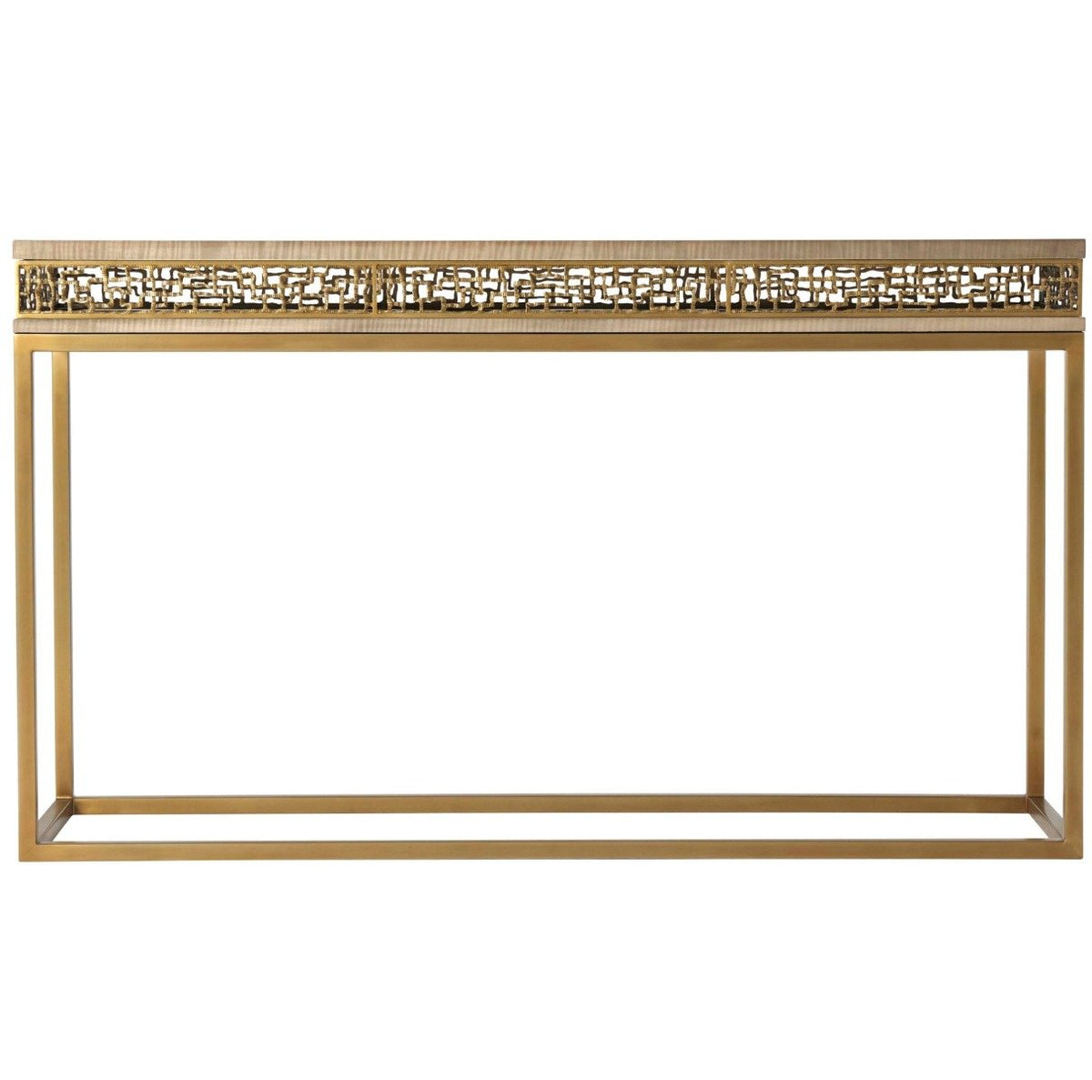 Frenzy Console Table in Sycamore by Theodore Alexander